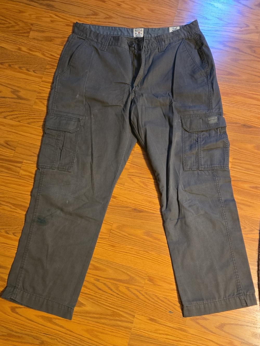RedHead Men's Cargo Pants in Dark Gray 36x30.